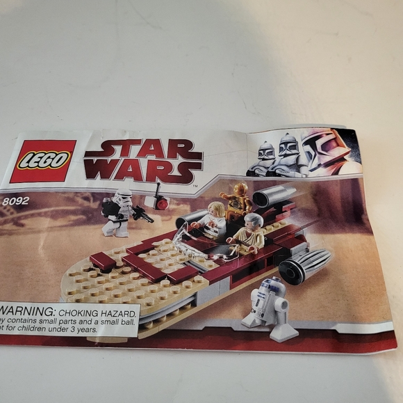 Lego Star Wars Lukes Landspeeder #8092 With Book - Picture 2 of 3